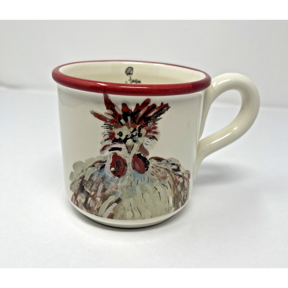 Jacques Pepin For Sur La Table Mug 14 Oz Rooster Chicken Country Farmhouse Italy